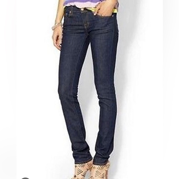 J BRAND JEANS Dark Indigo STIN 9512 Stockholm SKINNY Slim 5-POCKET 25 jeans - Picture 1 of 11